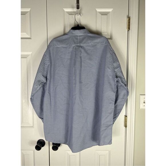 LL Bean Mens L/S Plaid Button Front Shirt Size 17-33 - Picture 2 of 3